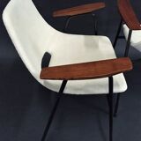 Pair of bridge armchairs, barrel model by Pierre Guariche, Steiner edition 1954