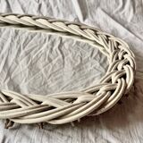Old wicker rearview mirror