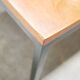 Vintage square modernist coffee table in teak and metal