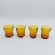 Set of 4 amber glasses