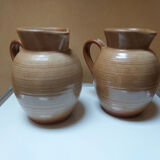 Set of 2 sandstone pitchers CnP Village France