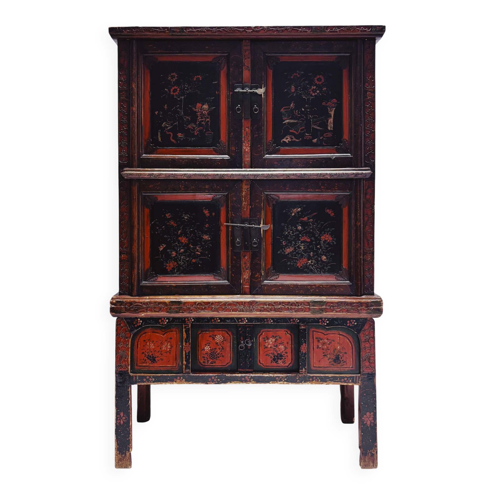 Vintage Chinese Hand-Painted Cabinet
