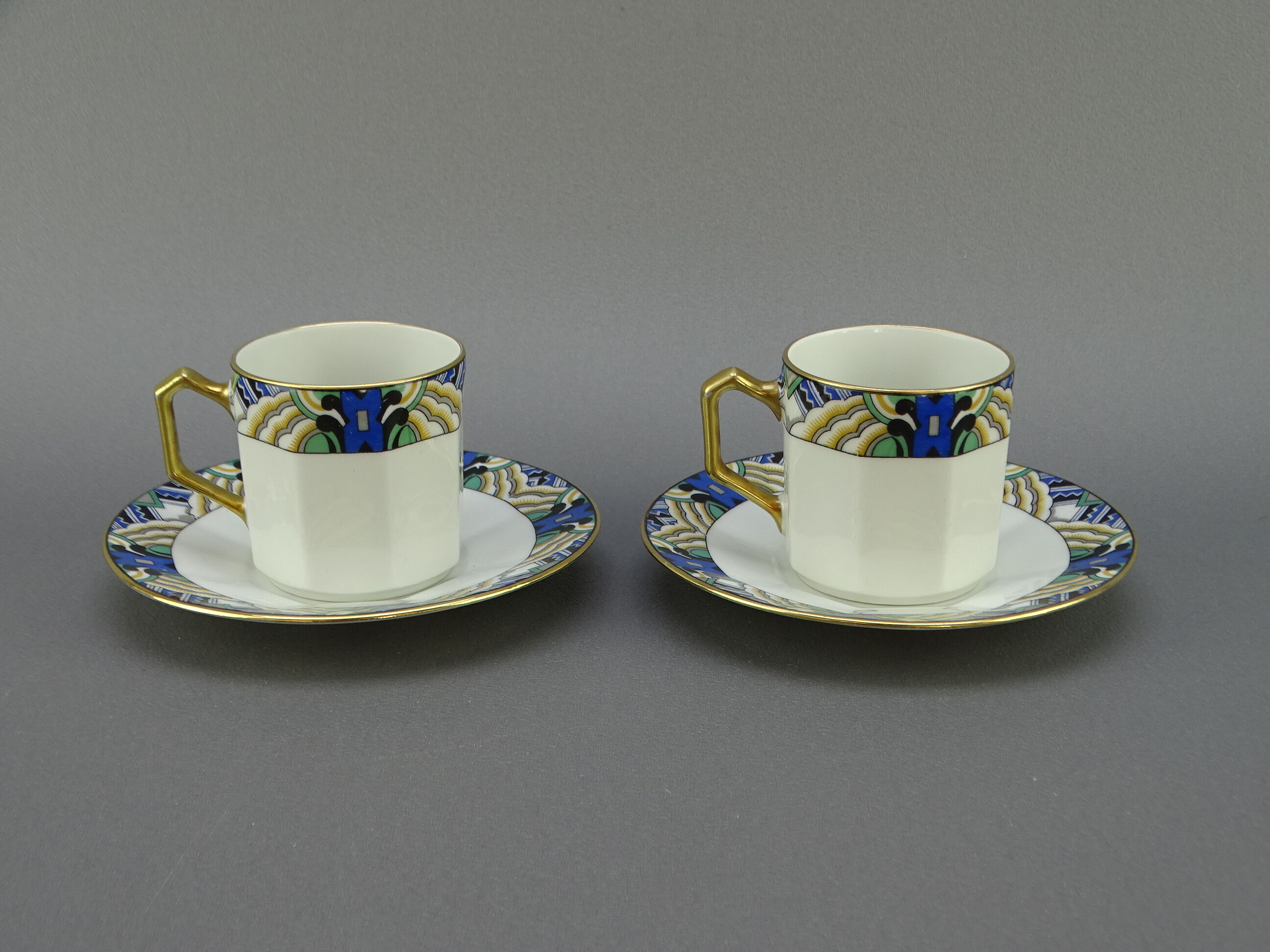 Vintage Limoges porcelain coffee service Atelier Descotte. Redrink . Barranger