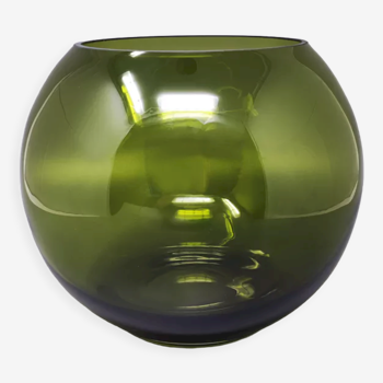 Vase vert des années 1960 par Flavio Poli. Fabriqué en Italie