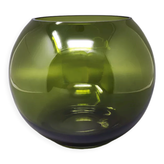 1960s green vase by flavio poli. made in italy