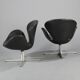 Paire de "Swan Chairs" d'Arne Jacobsen