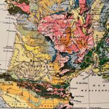 Old geological map of France - 1930