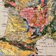 Old geological map of France - 1930