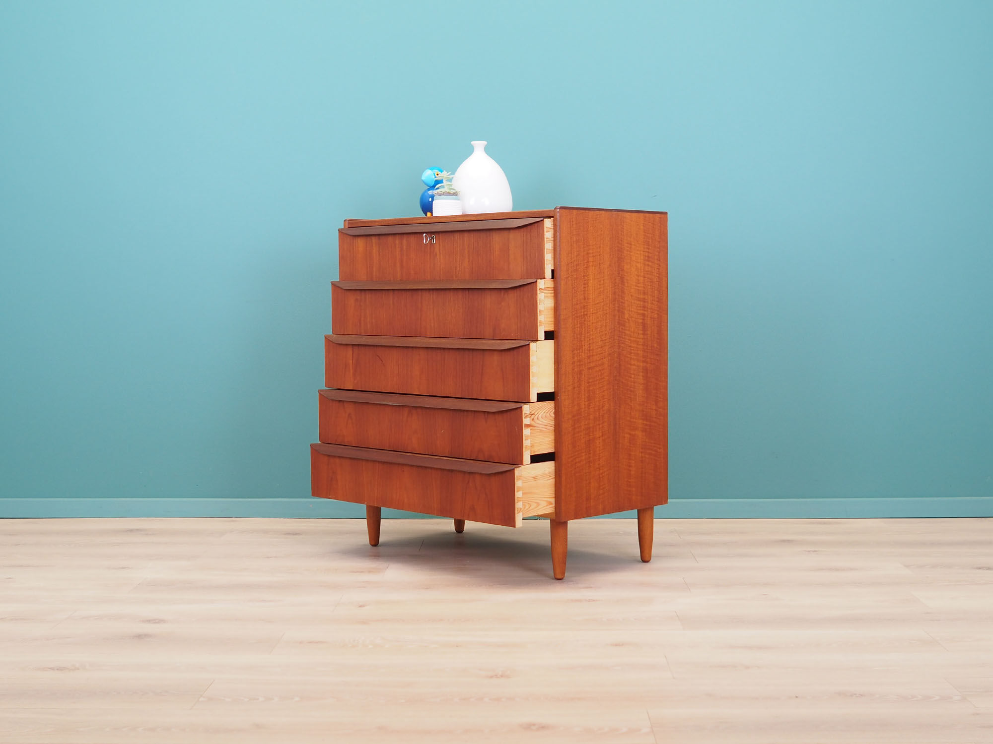 Teak chest of drawers, Danish design, 1970s, made in Denmark