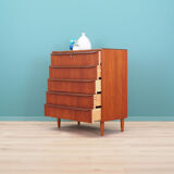 Teak chest of drawers, Danish design, 1970s, made in Denmark