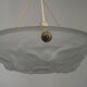 Signed Muller Frères Lunéville Art Deco Ceiling Light Flying Bird Detail