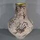 Vallauris ceramic vase signed Bessone décor orchestra instrument music