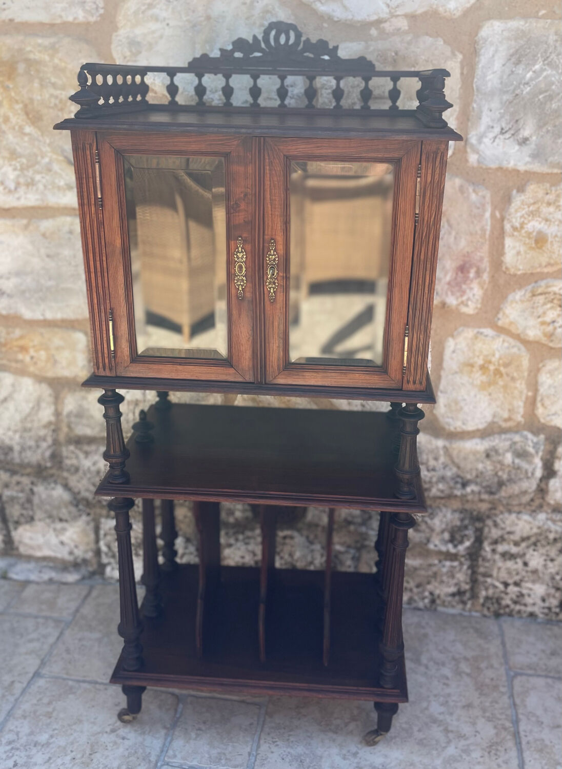 Napoleon III Style Mahogany Music Cabinet
