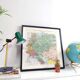 Vintage USSR and Finland map 43x43cm from 1950