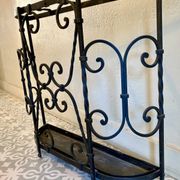 Antique wrought iron umbrella stand - early 20th century