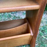 Magazine holder end of sofa 40s oak