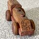 Small wooden locomotive, old toy