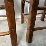 Rustic handcrafted oak chairs 1900