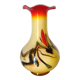 Vase en verre décor fumée colorée