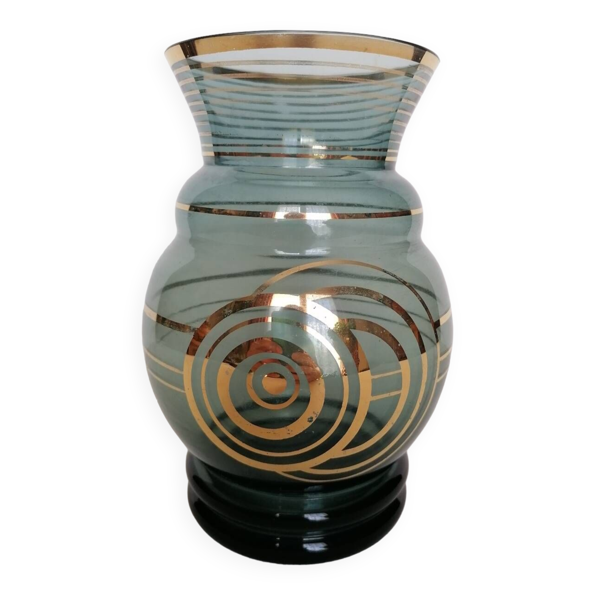 Art deco glass vase