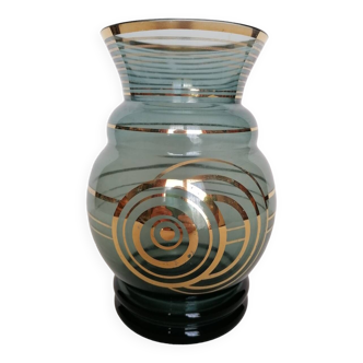 Vase verre art déco