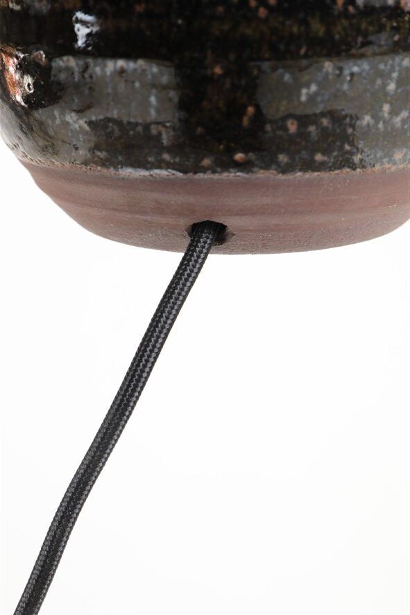 Rare, handcrafted Robert “Rob” Bentsen ceramic table lamp with a jute lampshade / Mid-century Danish modern design / 1960s / 1970s