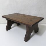 old small solid oak bench vintage step stool