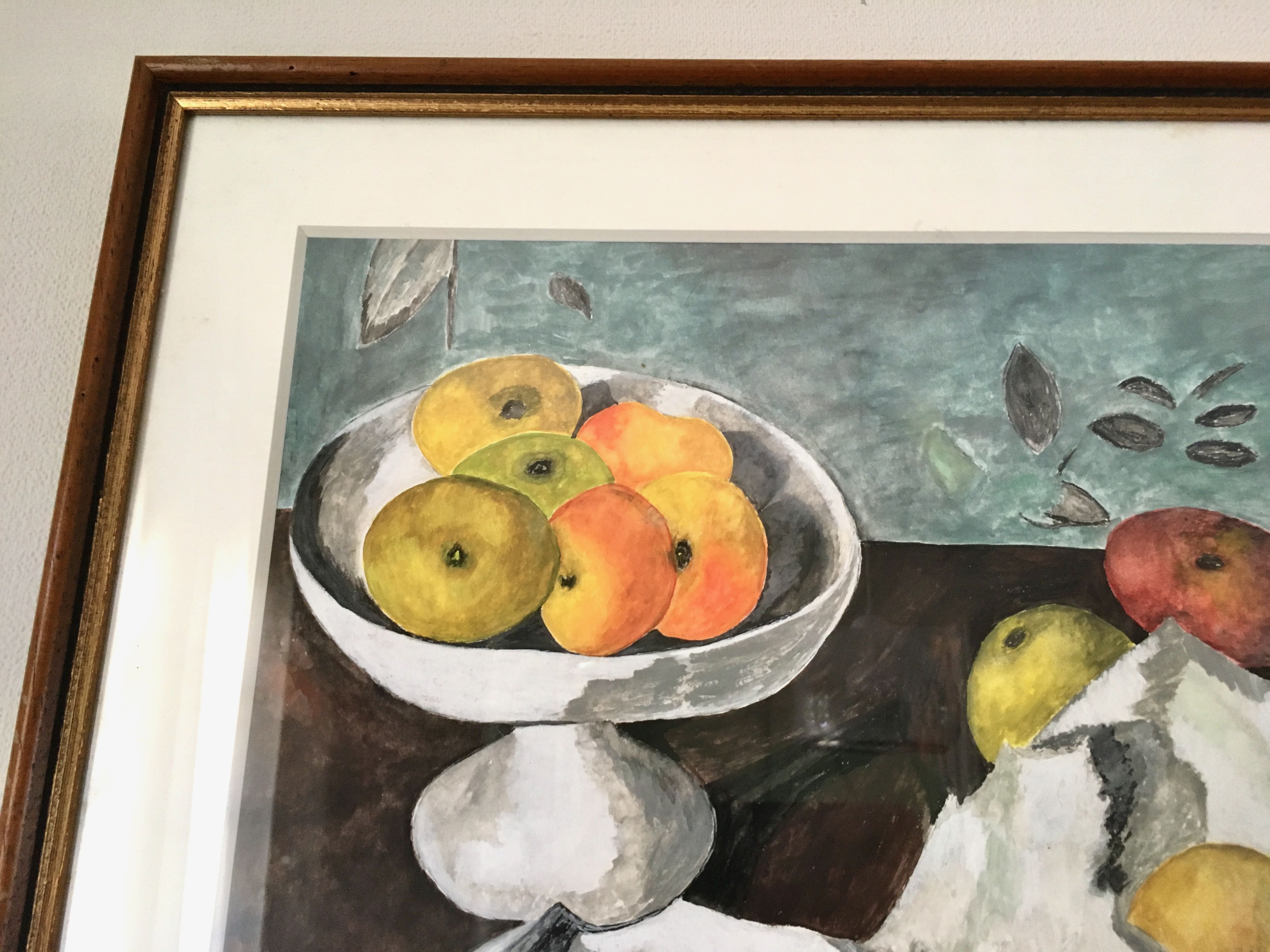 Modernist watercolor painting 1970