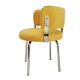 Chaises Bauhaus italiennes par Pizzi Arredamenti, cadre en acier et velours jaune, 1970