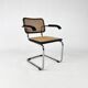 Tubular Frame and Cane Cantilever Dining Chair, Italy, 1970s