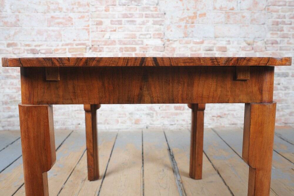 Art Deco Extendable Dining Table in Beech and Spruce, Czech, 1930s