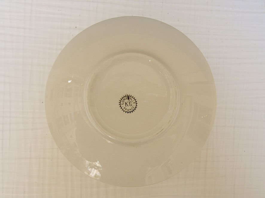 5 old cups & saucers in ceramic KG Lunéville
