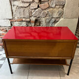 Vinyl storage furniture Manufrance from the 1960s