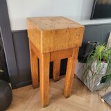 Authentic butcher's block on legs - End grain wood