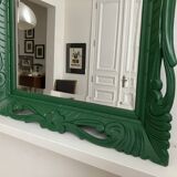 Large antique mirror with openwork frame