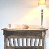Old carved wood wall shelf