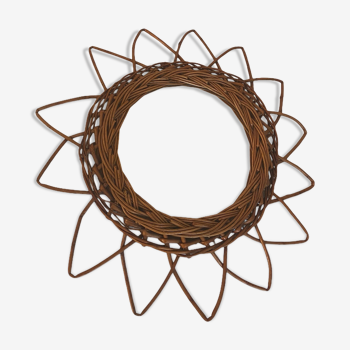 Miroir rotin 36cm