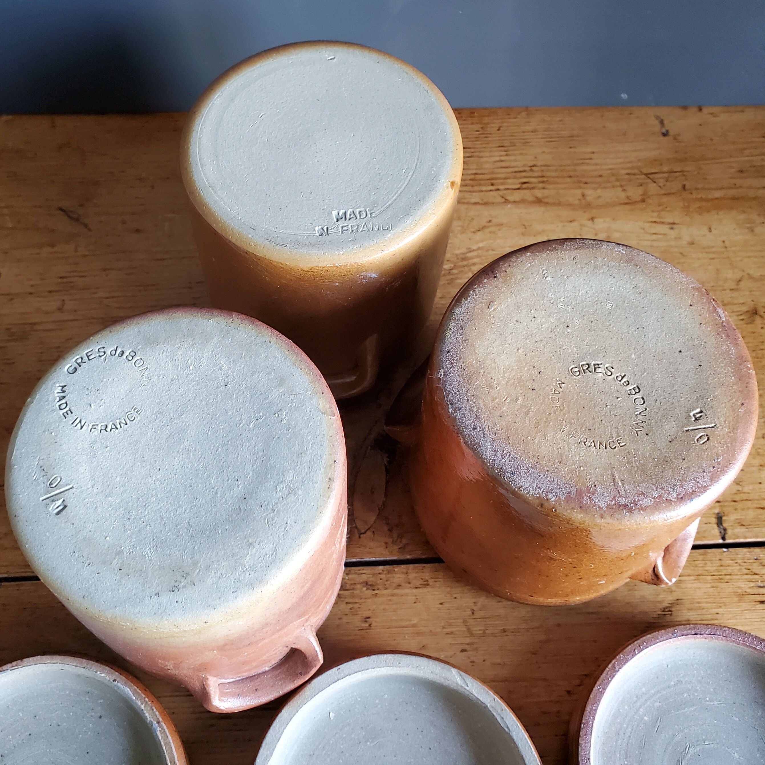 Lot de 3 pots en grès