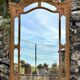 Mirror in gilded wood and stucco, with glazing beads, Napoleon III period.