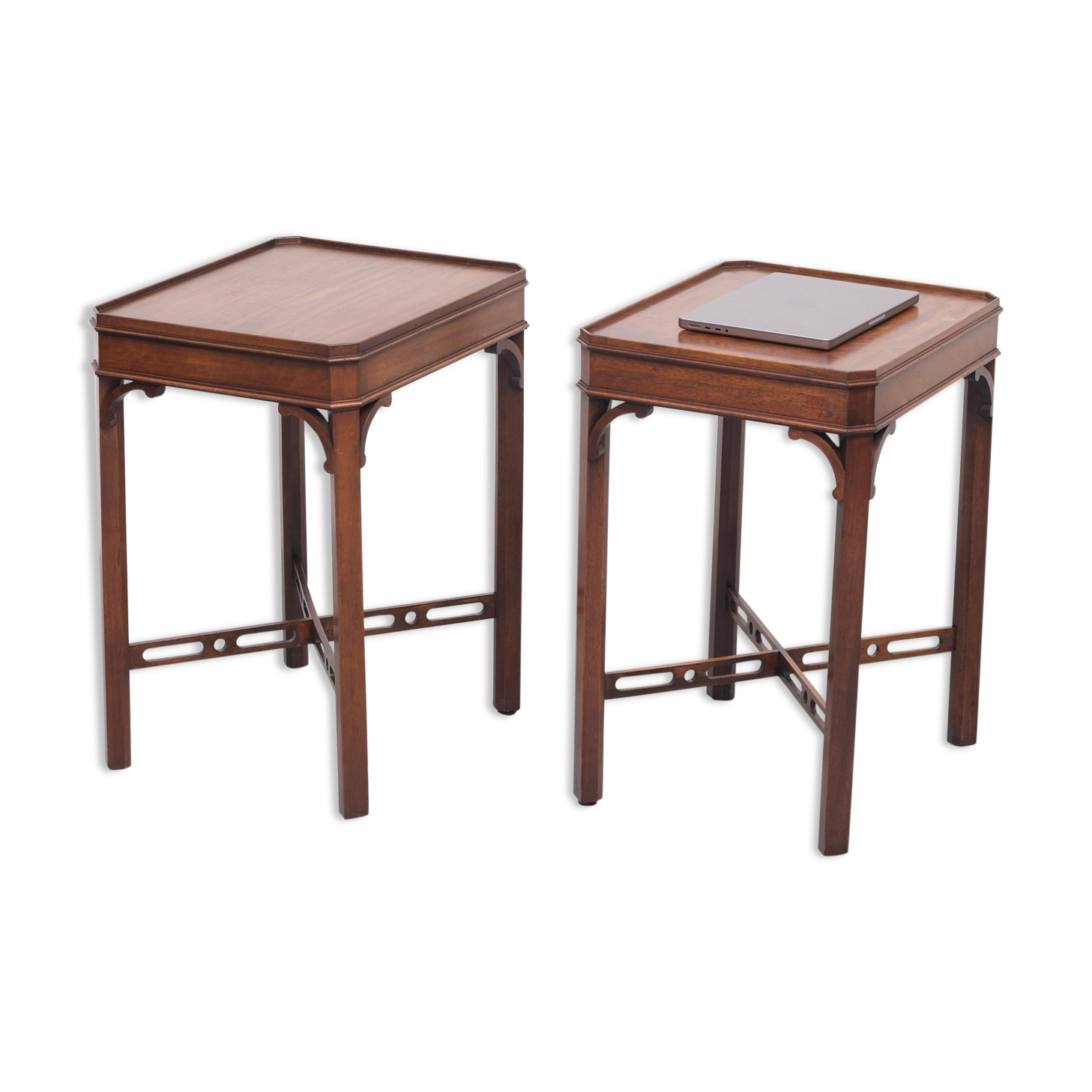 Bevan Funnell Mahogany Side Tables for Reprodux England, 1960s
