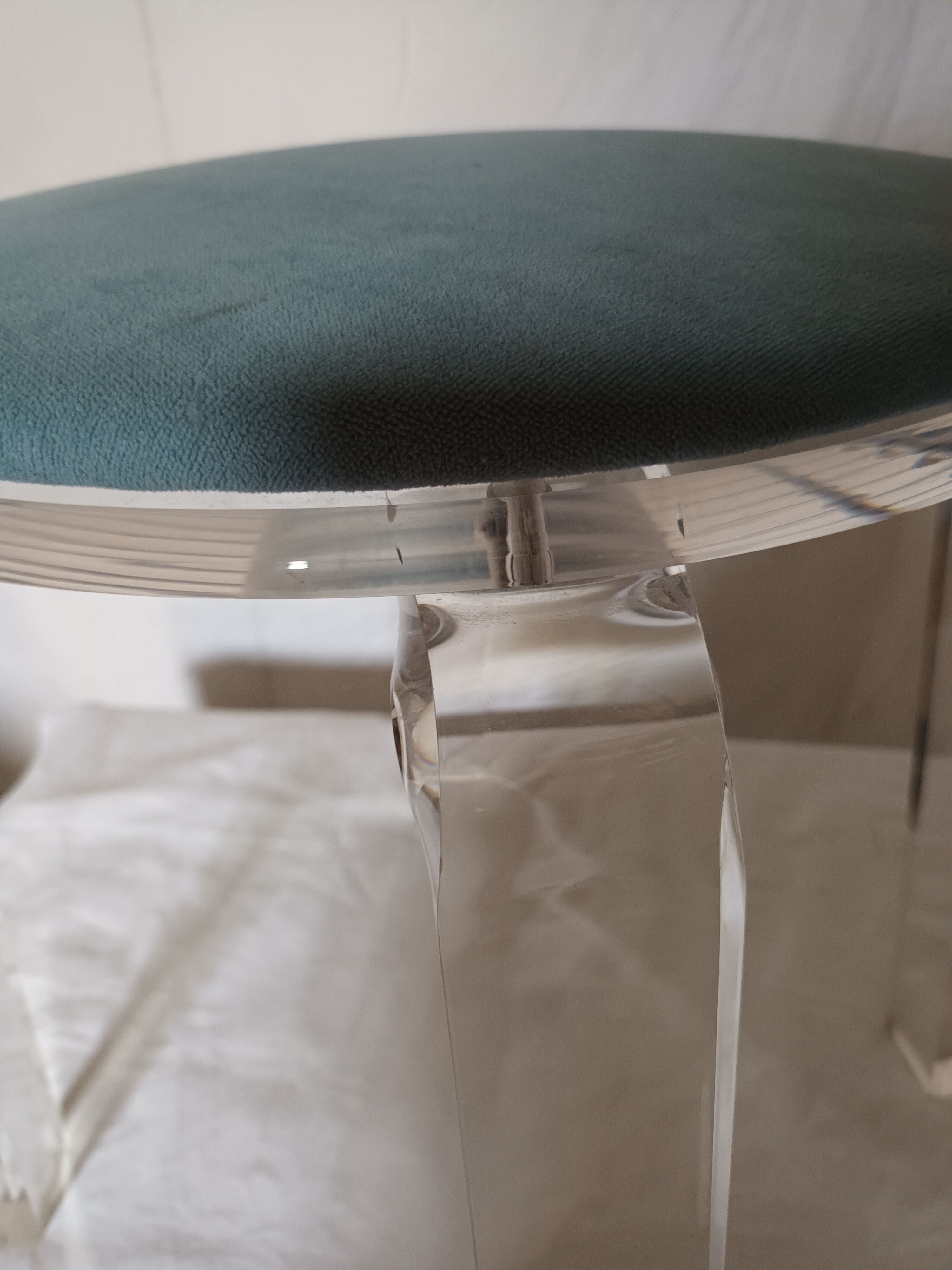 Plexiglas stool from the 80s