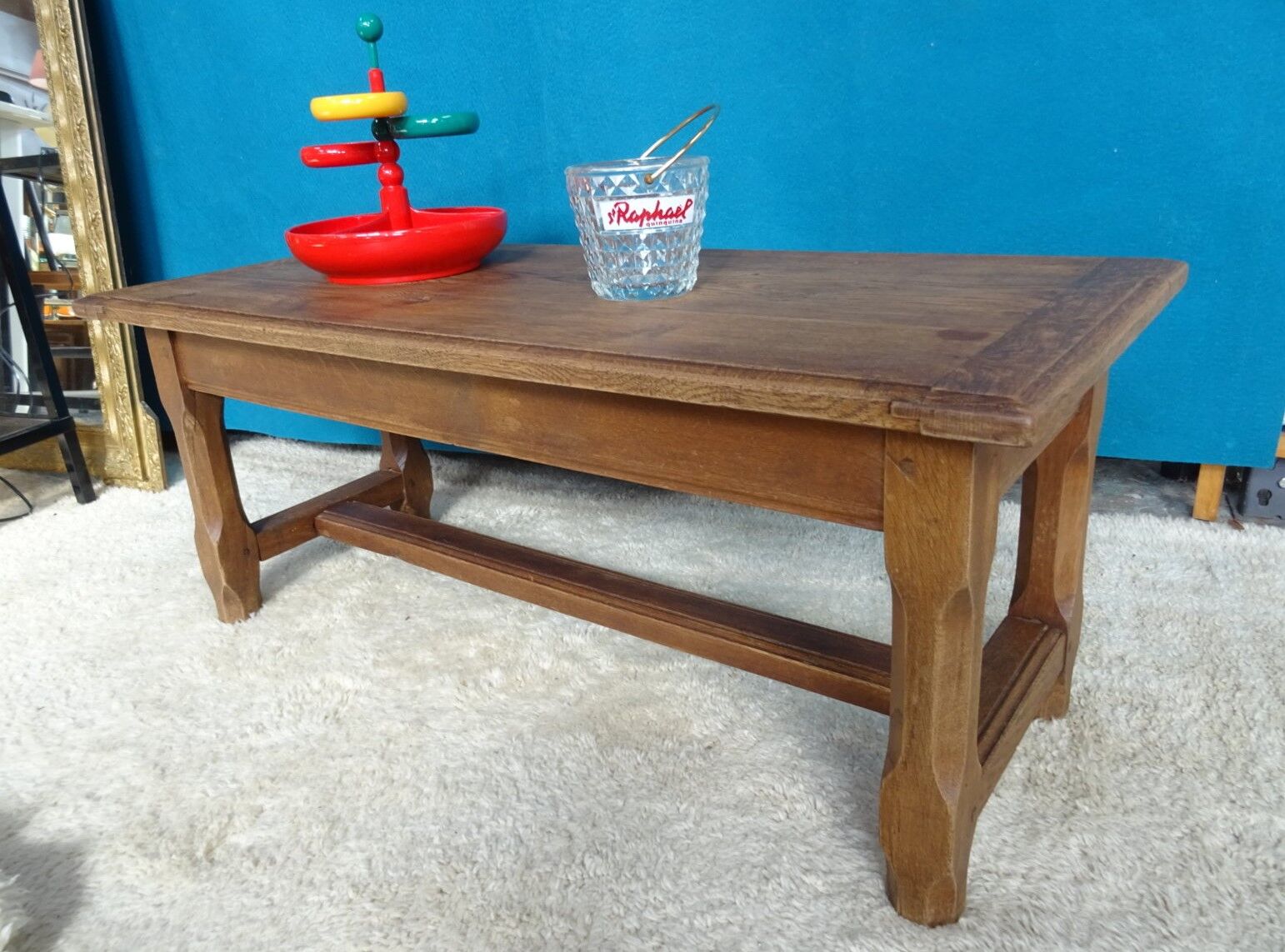 Solid oak farmhouse coffee table