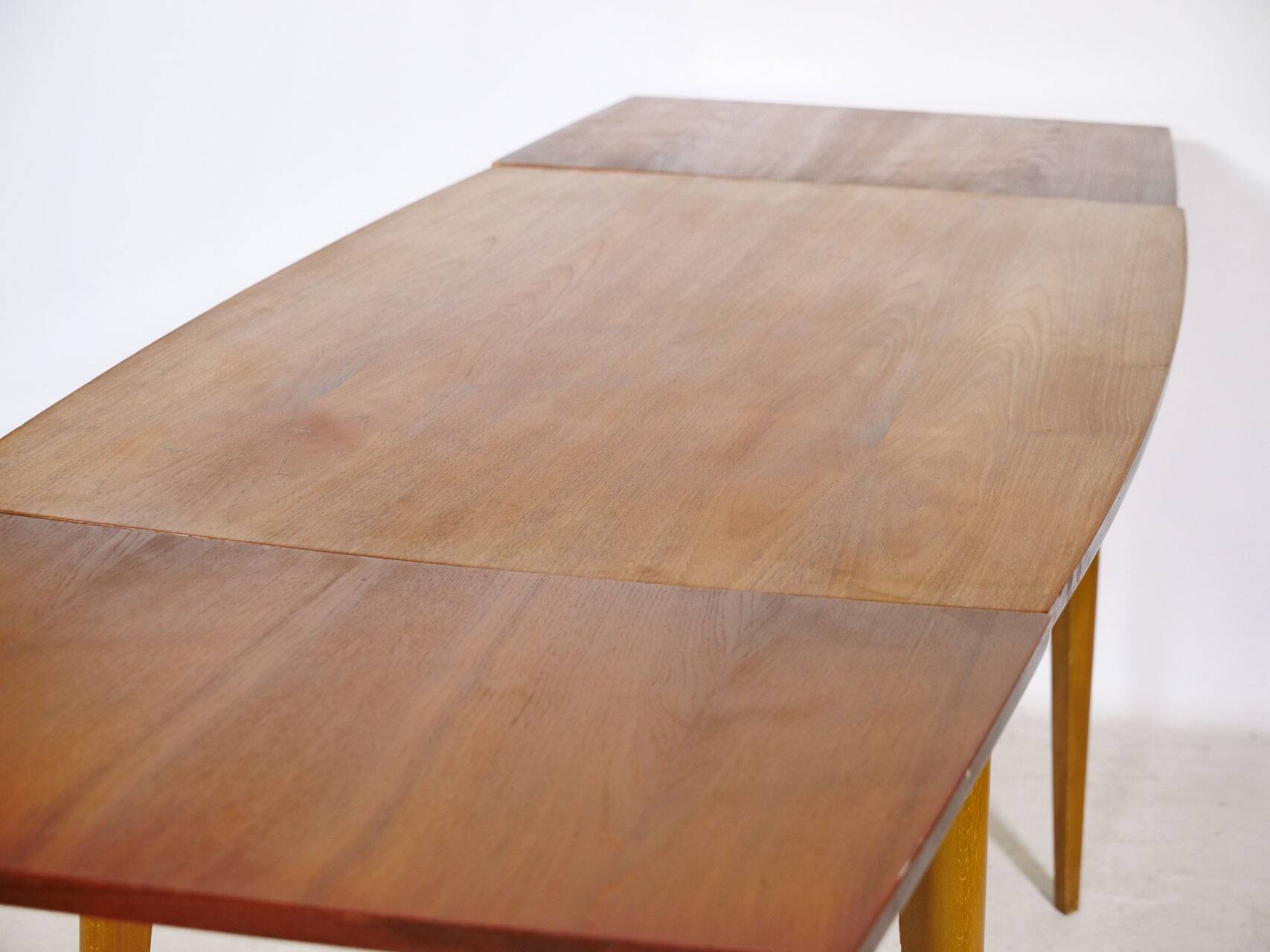 Double-extendable vintage mid-century teak dining table, 1960s