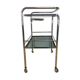 1970 chrome and smoked glass service, professional furniture, industrial style