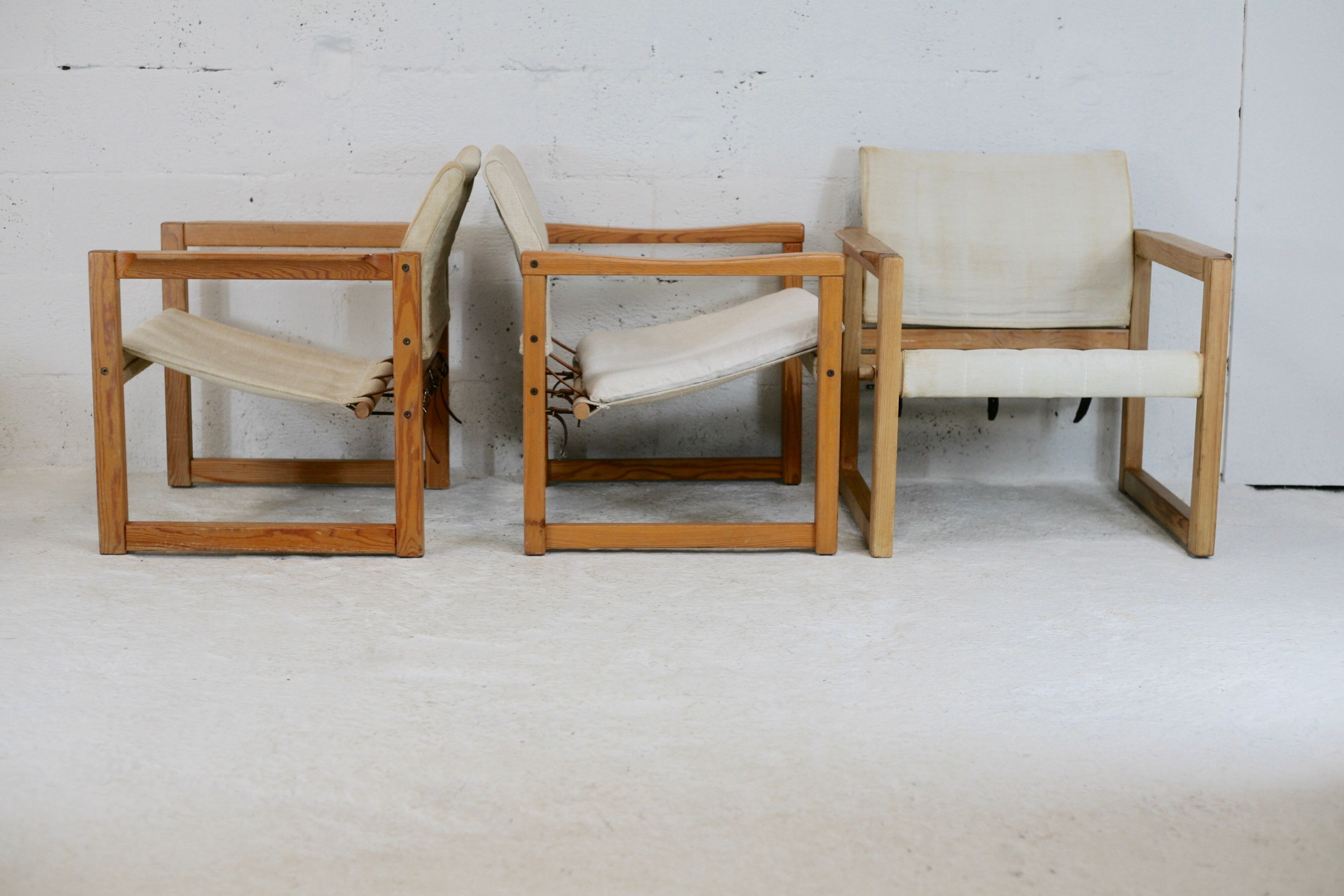 Set of 3 Diana armchairs by Karin Mobring, Ikéa, circa 1970