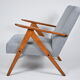 Vintage original armchair 60s, VAR edition, fully restored, poule fabric, stylish