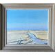 Beach landscape, oil on canvas, signed Jean Paul GUINEGAULT.