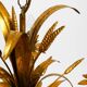 Beautiful 1970s gold-plated 5-arm tall metal chandelier by Hans Kögl