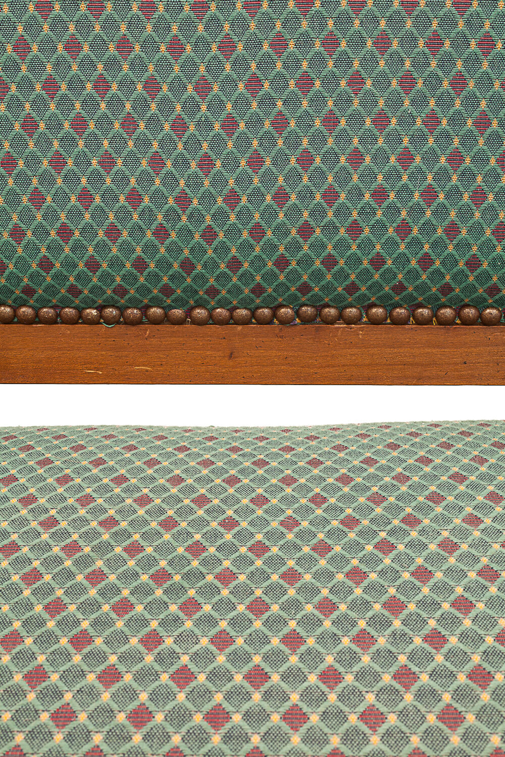 Fabric carved bench, 1930