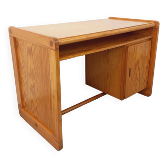 Vintage double-sided pine desk from the 70s and 80s